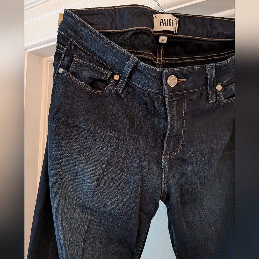 PAIGE Women's Dark Blue Slim Jeans